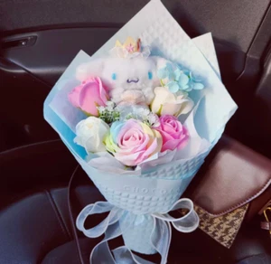 sanrio cinnamoroll BOUQUET HELLO KITTY PLUSH flowers best gift christmas bf bows - Picture 1 of 1