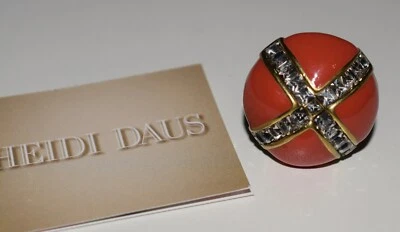 Anillo Heidi Daus Madison y 68º Naranja Esmalte Multicolor Cristal Talla 7 Nuevo en Caja #8 Foto 1 de 4