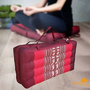 [MANGO TREES] 2-Fold Foldable Zabuton Meditation Cushion RedEle - Picture 1 of 6
