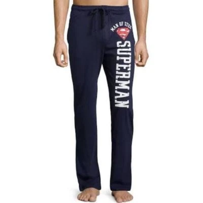 Hombres Mujeres NUEVO Hombre de Acero Superman Azul Marino Pijama Lounge Pantalones Talla S-L Foto 1 de 2