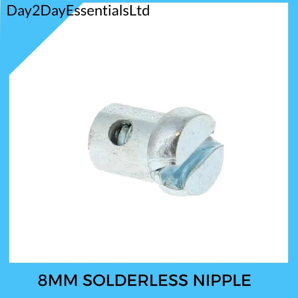 DAY2DAYESSENTIALSLTD 8mm Solderless Cable Nipple For Motorcycle Bike Quad Car Van Screw - All qty