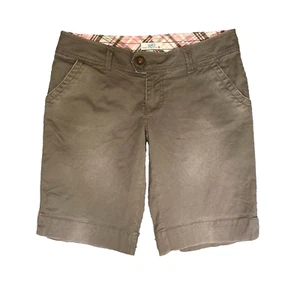 So Shorts Juniors Womens 7 Brown Low Rise Casual Preppy Chino Bermuda 32X11 - Picture 1 of 10