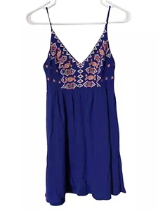 Y2K My Michelle Babydoll besticktes Kleid Damen klein blau Fairycore Whimsigoth - Bild 1 von 19