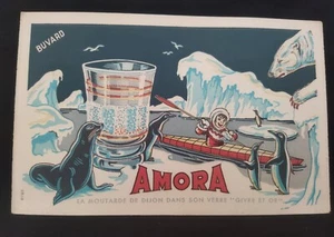 Blotting Paper Amora La Mustard Of Dijon IN Sound Glass ''Frost And Gold '' - Picture 1 of 2