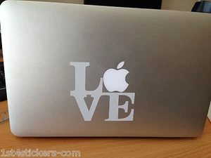 2 x LOVE stickers / decals ideal for a MAC BOOK / AIR - Picture 1 of 1