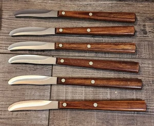 6er Set Wear Ever Buttermesser mit Holzgriffen.   Box 31 - Bild 1 von 5