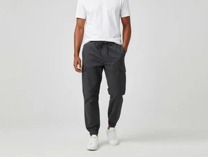 Fried Denim Nylon Cargo Hose Herren Small/Schwarz/Pull On/Gummibund+Tunnelzug - Bild 1 von 12