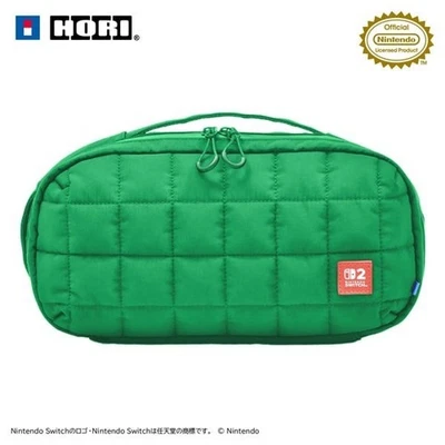 HORI Funda Mediana Acolchada Verde para Consola Nintendo Switch 2 Japón NUEVA Foto 1 de 3