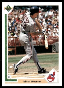 1991 UPPER DECK MITCH WEBSTER CLEVELAND INDIANS #120 - Picture 1 of 2