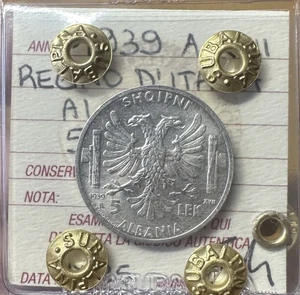 REGNO D' ITALIA ALBANIA 5 LEK 1939 XVII sigillata FDC SUBALPINA - Imagen 1 de 3