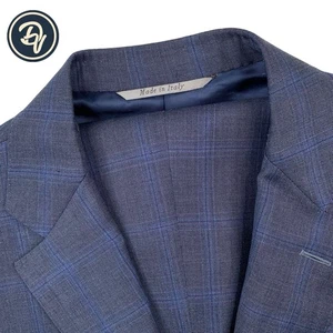 Mens 40 R Canali 1934 " Tailored Slim Fit " Chacoal Grey Windowpane Wool Suit - Picture 1 of 23