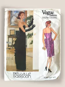 Vogue 1275, Sewing Pattern, BELLVILLE SASSOON, Misses' Dress, Size 12, 1980s - Picture 1 of 4