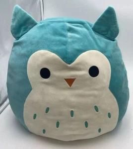 Squishmallows Winston il Gufo 16" Peluche Blu Teal Grande Cuscino Imbottito Kellytoy - Foto 1 di 10