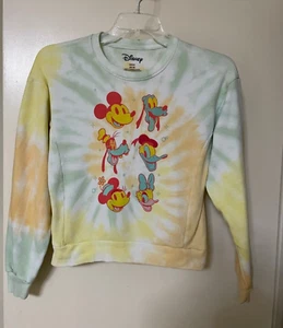 Disney Mickey and Friends colorful tie dyed Vintage sweatshirt Youth M (7-9) - Picture 1 of 6