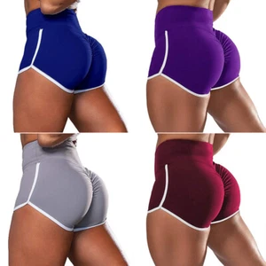 Womens Stretch Plain Hot Pants Shorts Elasticated Girls Ladies Dance Gym Shorts - Picture 1 of 13