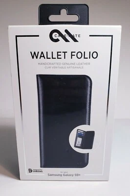 Capa carteira couro preta fina dinheiro cartões VRS® para Samsung Galaxy S9/S9+ - Imagem 1 de 4