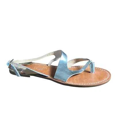 Sandalias planas Diane von Furstenberg plateadas Daphne talla 7 Foto 1 de 4