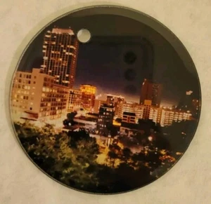 *Lesen* Handgefertigtes sublimiertes Downtown Los Angeles Ornament Glas Unikat 1 von 1 - Bild 1 von 16