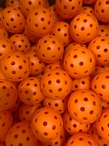 Premium Orange Pickleball Balls for OUTDOOR, Pack of 9 - Picture 1 of 5