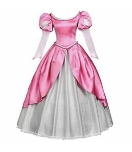 Womens Princess Dress Cinderella Party Costume Ball Gown M Pink Fast Ship - Picture 1 of 9