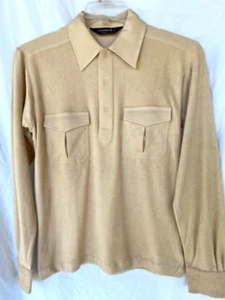 COLECCIÓN AÑOS 80..CAMPUS TERRY.. MANGA LARGA..POLO.. MARRÓN DORADO.. CAMISA... NUEVO..HOMBRE S - Imagen 1 de 5