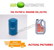 PETROL OIL FILTER + FS 5W40 ENGINE OIL FOR NISSAN PRIMERA 1.6 99 BHP 1998-01