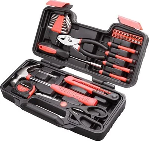 CARTMAN 39Piece Tool Set General Household Hand Tool Kit Pink - Picture 1 of 6