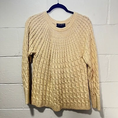 Lane Bryant Cable Knit Sweater Pullover Long Sleeve Knitwear Beige Size 14/16 - Image 1 of 4