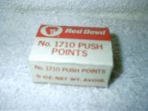 13 Vintage Red Devil No. 1710 Push Points Made USA Original Box - Imagen 1 de 5