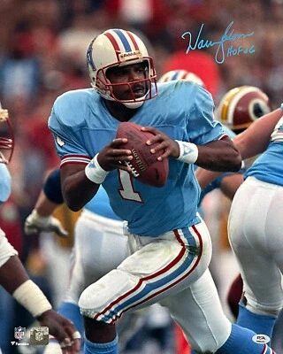 Warren Moon autographed signed inscribed 16x20 photo NFL Houston Oilers PSA - Image 1 of 2