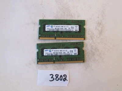 Samsung 2x2Gb=4Gb 1333Mhz PC3-10600 DDR3 SODIMM laptop memory RAM (3802) - Image 1 of 2