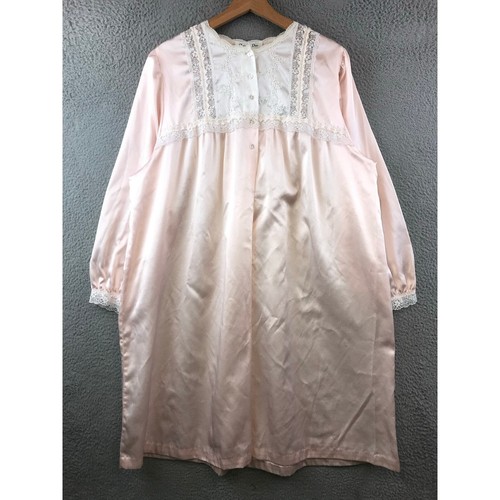 Camicia da notte Christian Dior vintage anni 70 raso pizzo champagne L