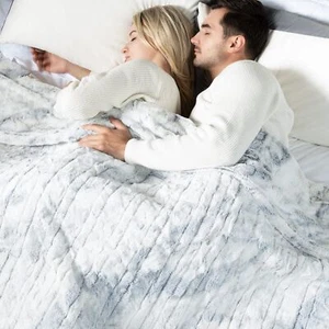 WOOMER Heated Blanket Twin Size Electric Blanket 84"x 90", Soft Faux Fur Fast... - Picture 1 of 7