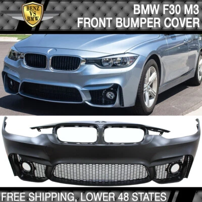 Fit 12-18 BMW F30 3 Series M3 Style Front Bumper Cover Conversion With Fog Cover - Imagem 1 de 3