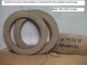 SAAB 92, Austin 8, A30, Morris Minor, 8, Standard 8. (Non-drilled Lamell rings) - Foto 1 di 5