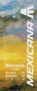 Mexicana Timetable October 30, 1994 = - Picture 1 of 1
