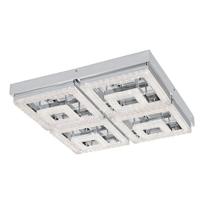 Plafoniera Moderna Fradelo Acciaio Cromo Luce Led Integrato 46,5W - Immagine 1 di 2