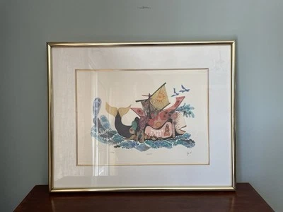 Amram Ebgi: Jonás y la ballena años 70/judío israelí americano judaica folclórico moderno Foto 1 de 4