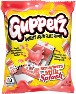 Salpicaduras de leche de fresa Gupperz 2,54 oz - 1 bolsa - centro líquido - ENVÍO GRATUITO - Imagen 1 de 1