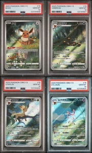 Pokemon PSA 10 Eevee Umbreon Leafeon Sylveon Set 2025 Gem Pack Vol.2 Chinese - Bild 1 von 9