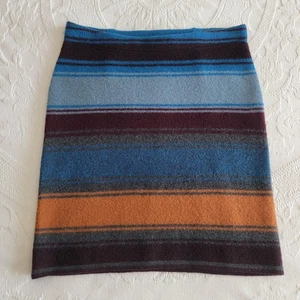 Toad & Co Wool Heartfelt Sweater Skirt Striped Western Women's Size Medium - Picture 1 of 7