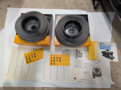 Lot Of 2 Kodak Carousel Transvue 140 Slide Tray B140T CAT 1046044 - Image 1 of 4