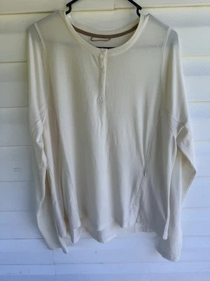 Blusa de treino Avalanche branca externa feminina plus leve bolso com zíper tamanho XXL - Imagem 1 de 4