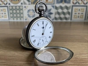 Orologio da tasca Buren Grand Prix con cassa argento c.1950 marcato Swiss made - Foto 1 di 15