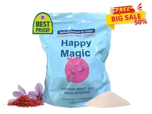Saffron Mood Magic Fruit Punch 25 Stick Packs For Kids | With Saffron NEW - Picture 1 of 8