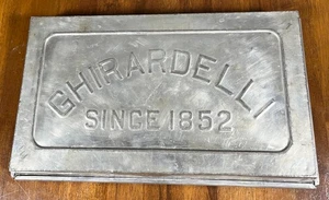 Ghirardelli Chocolate Since 1852 Vintage Bar Mold Tin Tray Pan Display Sign - Picture 1 of 16