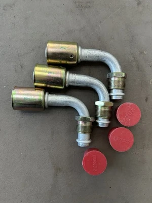 #10 Male O Ring Beadlock Fittings 90 Degree 3 Pack - Image 1 of 4