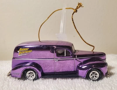Johnny Lighting 1940 Ford Sedán Entrega Adorno de Navidad Cromo Púrpura 2002  Foto 1 de 4