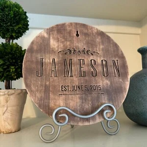 Personalisierter Holz Lazy Susan für Esstisch mit rundem Drehteller - Bild 1 von 6