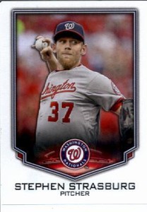 2016 Topps Stickers Washington Nationals Baseball Card #250 Stephen Strasburg